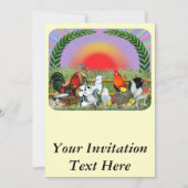 Landtiere Einladung (Vorderseite)