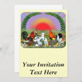 Landtiere Einladung (Vorne/Hinten)