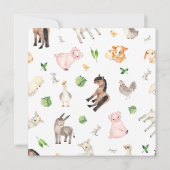 Landtiere Einladung zur Geburtstagsfeier (Rückseite)