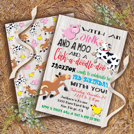 Landtiere Einladung zur Geburtstagsfeier