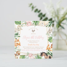 Landtiere Einladung zur Geburtstagsfeier