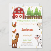 Landtiere Einladungen zum Geburtstag (Vorderseite)