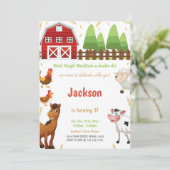 Landtiere Einladungen zum Geburtstag (Stehend Vorderseite)