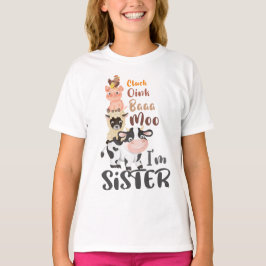 Landtiere Erstgeburtstag Matching Sister Sis T-Shirt