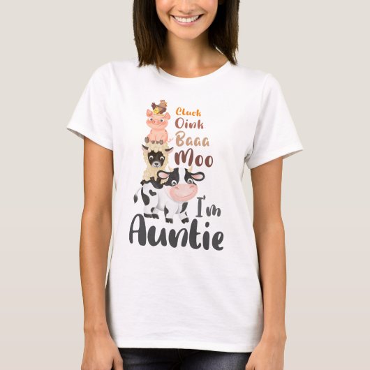 Landtiere Erstgeburtstag Matching Tante T-Shirt (Vorderseite)