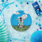 Landtiere Funny Cow Baby Dusche Sein Junge Pappteller (Party)