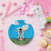 Landtiere Funny Cow Baby Dusche Sein Junge Pappteller (Party)