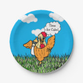 Landtiere Funny Rooster Kinderdusche sein Junge Pappteller (Vorderseite)