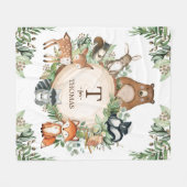 Landtiere für Waldflächen Fleecedecke (Vorderseite (Horizontal))