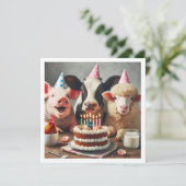 Landtiere Geburtstagseinladung, Barnyard-Tag Einladung (Stehend Vorderseite)