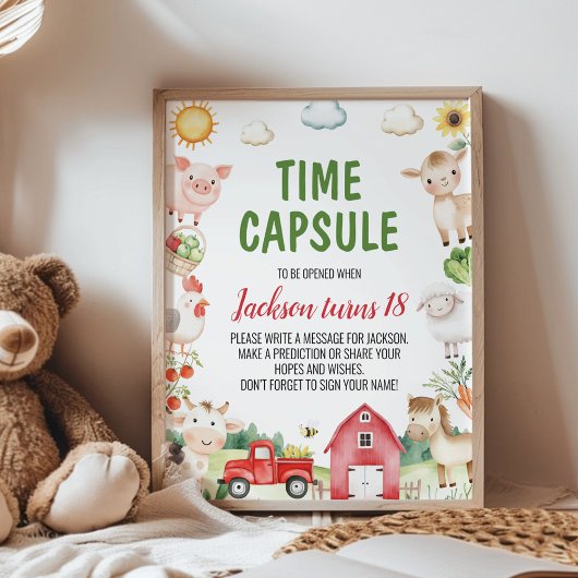 Landtiere Geburtstagsfeier Kapselunterschrift Poster