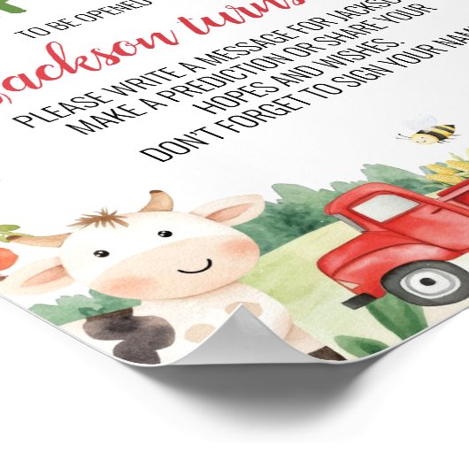 Landtiere Geburtstagsfeier Kapselunterschrift Poster (Ecke)