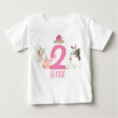 Landtiere Geburtstagskinder Pink Barnyard T - Shir Baby T-shirt (Vorderseite)