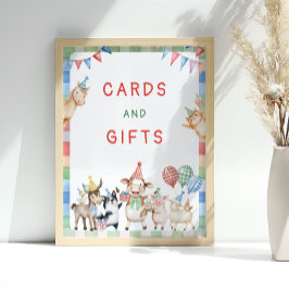 Landtiere Geburtstagsparty Cards und Geschenke Poster