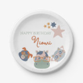 Landtiere Geburtstagsparty Kinder Pappteller (Vorderseite)