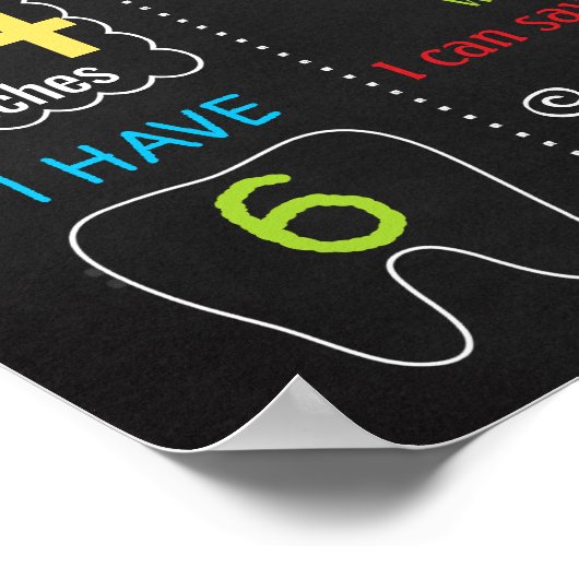 Landtiere Geburtstagsparty-Tafel Poster (Ecke)