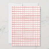 Landtiere Girl Gingham Barnyard Geburtstag Einladung (Rückseite)