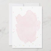 Landtiere Girl Pink Gingham Barnyard Geburtstag Einladung (Rückseite)