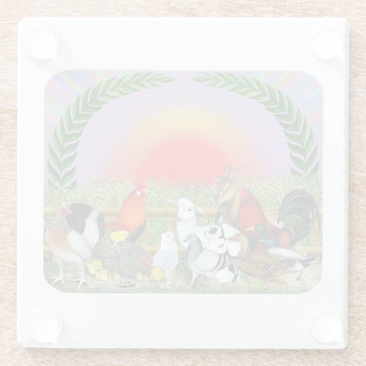 Landtiere Glasuntersetzer (Rückseite)