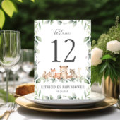 Landtiere Grünpflanzen 5"x7" Tischnummer Karten