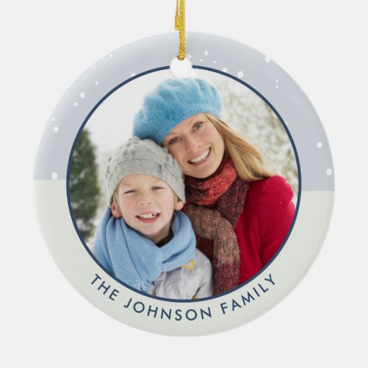 Landtiere, individuell anpassbares Foto Keramik Ornament (Hinten)