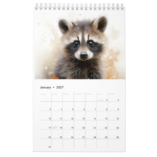 Landtiere Kalender (Jan 2027)