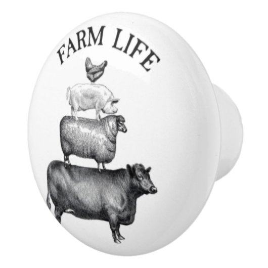 Landtiere Keramikknauf (Rechts)