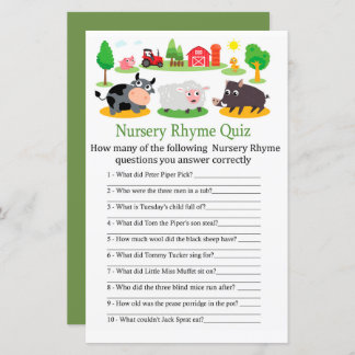 Landtiere Kinderzimmer Rhyme Quiz Kinderduschenspi
