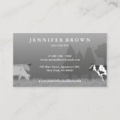 Landtiere Kuh Ox Bauer Visitenkarte (Rückseite)