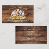 Landtiere Kühe Schweinefleisch Wasserfarbe Visitenkarte (Vorne/Hinten)