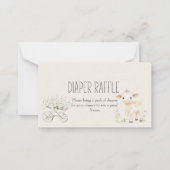 Landtiere Meadow Baby Duwer Diaper Raffle Mitteilungskarte (Vorderseite)