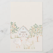 Landtiere Meadow Baby Shower Mommy Daddy Game Flyer (Hinten)