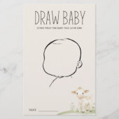 Landtiere Meadow Baby Shower Zeichne Baby Game Flyer (Vorne)