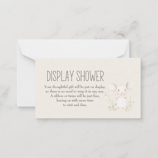 Landtiere Meadow Friends Baby Display Dusche Mitteilungskarte (Vorderseite)