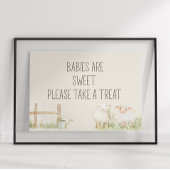 Landtiere Meadow Friends Babydusche bevorzugen Zei Poster