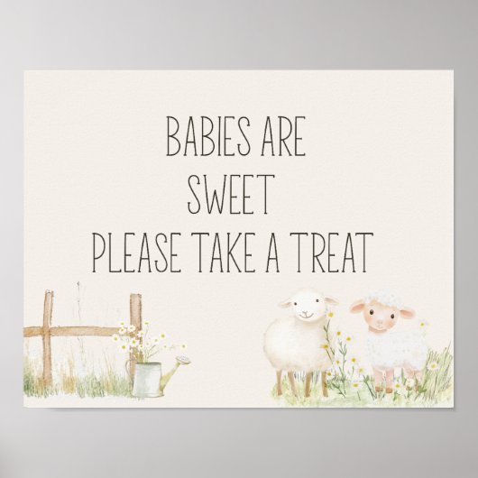 Landtiere Meadow Friends Babydusche bevorzugen Zei Poster (Vorne)