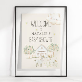 Landtiere Meadow Friends Babyduschzeichen Poster