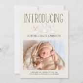 Landtiere Meadow Friends Kinderankündigung Einladung (Vorderseite)