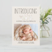 Landtiere Meadow Friends Kinderankündigung Einladung (Stehend Vorderseite)