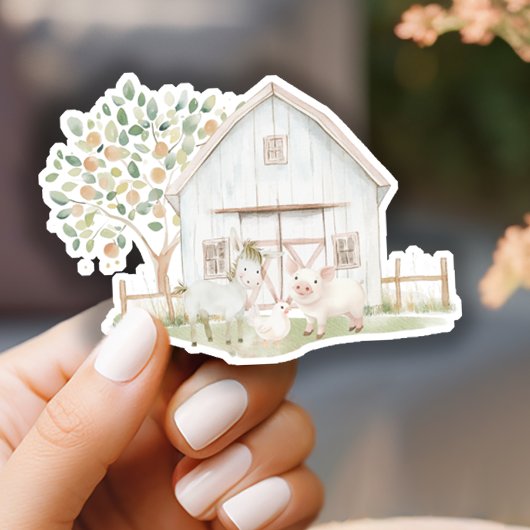 Landtiere Meadow Friends Kinderdusche Aufkleber