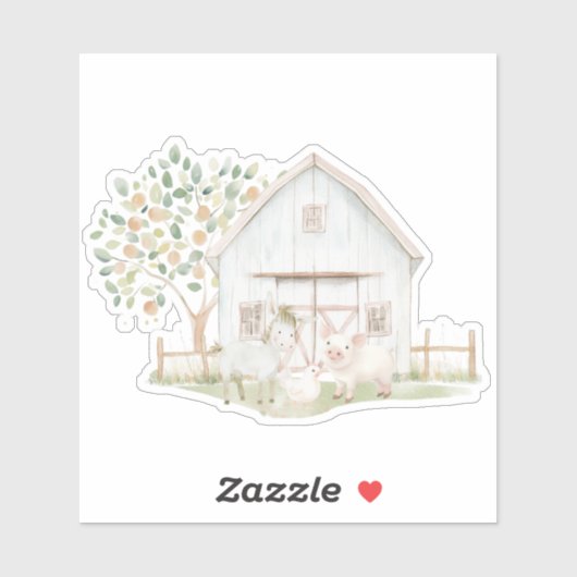 Landtiere Meadow Friends Kinderdusche Aufkleber (Blatt)