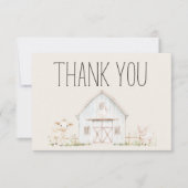 Landtiere Meadow Friends Kinderdusche Dankeskarte (Vorderseite)