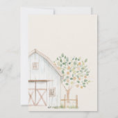 Landtiere Meadow Friends Kinderdusche Einladung (Rückseite)