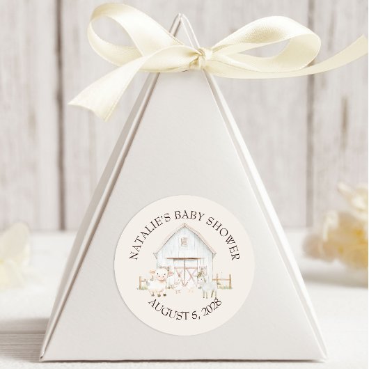 Landtiere Meadow Friends Kinderdusche Runder Aufkleber