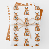 Landtiere mit Herzmuster Geschenkpapier Set (Beispiel)