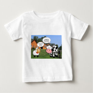 Landtiere niedlich Cartoon lustige Facebook-Chat Baby T-shirt