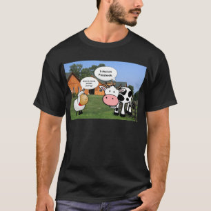 Landtiere niedlich Cartoon lustige Facebook-Chat T-Shirt