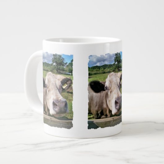 LANDTIERE, NIEDLICHE KUHE Jumbo-Tasse (Vorderseite Links)