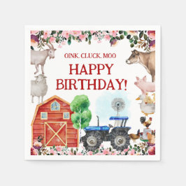 Landtiere Niedliche rote Barnyard-Farm Serviette