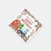 Landtiere Niedliche rote Barnyard-Farm Serviette (Ecke)